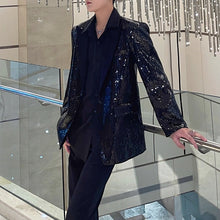 Load image into Gallery viewer, Sequined Loose Casual Suit Jacket
