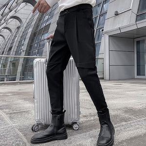 Dark Black Slim Pencil Pants