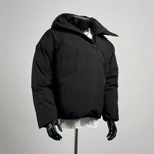 Load image into Gallery viewer, Diagonal Zipper Hooded Cotton-padded Jacket
