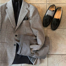 Load image into Gallery viewer, Woolen Suit Casual Slim Fit Plaid Jacket
