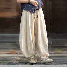 Load image into Gallery viewer, Loose Cotton And Linen Patchwork Bloomers
