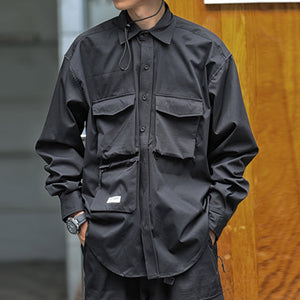 Japanese Loose Multi-pocket Shirt