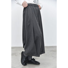 Load image into Gallery viewer, Women's Shadow Pinstripe Pleated Elastic-waist Fluid Draped Loose Wide-leg Pants

