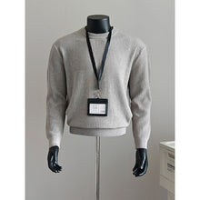 Load image into Gallery viewer, Striped Crew Neck Textured Knit Sweater
