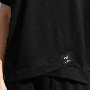 Contrast Color Stitching Loose Short-sleeved T-shirt