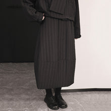 Load image into Gallery viewer, Winter French Striped Straight Cotton Skirt
