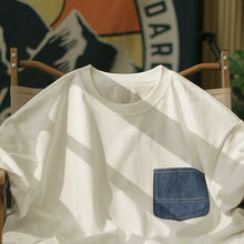 Load image into Gallery viewer, 300g Heavyweight Denim Pocket Loose T-Shirt
