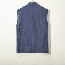 Load image into Gallery viewer, Cotton and Linen Striped Thin Breathable Vest Sleeveless
