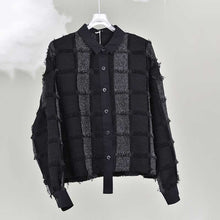 Load image into Gallery viewer, Tassel-trimmed Patchwork Lapel Loose Shirt
