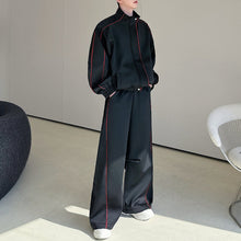 Load image into Gallery viewer, Stand-up Collar Sports Jacket and Casual Loose Pants Two-piece Set
