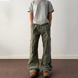 American Vintage Flared Multi-pocket Overalls