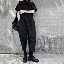 Load image into Gallery viewer, Women&#39;s Summer Black Loose Jumpsuit
