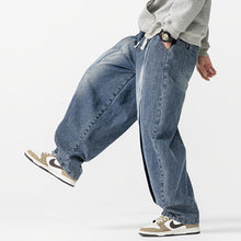 Load image into Gallery viewer, Japanese Retro Machete Denim Loose Wide-leg Harem Pants
