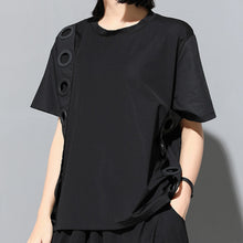 Load image into Gallery viewer, Spliced Ring Irregular T-shirt
