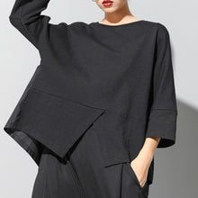 Load image into Gallery viewer, Loose-fitting Patchwork Casual T-shirt

