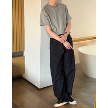 Load image into Gallery viewer, Belt-style Loose Straight-leg Denim Pants
