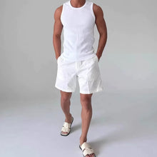 Load image into Gallery viewer, Heavyweight Ribbed Knit Tank Top Slim Fit Workout Gym Shirt
