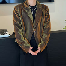 Load image into Gallery viewer, Glossy Metallic Short Stage Blazer
