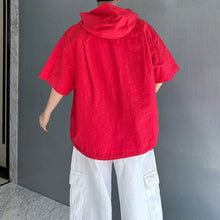 Load image into Gallery viewer, Oversized Hooded Utility Shirt with Large Pockets
