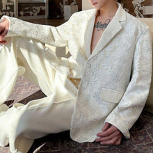 Load image into Gallery viewer, Double-layer 3D Embossed Lapel Suit Jacket
