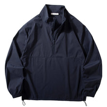 Load image into Gallery viewer, Stand Collar Loose Casual Half Zip Jacket
