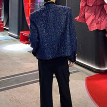 Load image into Gallery viewer, Paneled Raw-edge Tweed Jacket
