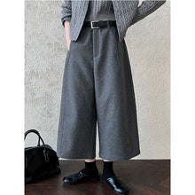 Load image into Gallery viewer, Cropped Loose Wide-leg Trousers
