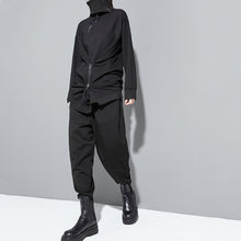 Load image into Gallery viewer, Stand Collar Zipper Loose Irregular Sweatshirt
