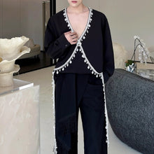 Load image into Gallery viewer, French V-neck Beaded Loose Shirt
