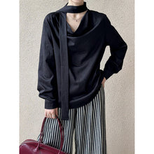 Load image into Gallery viewer, Stack collar Ribbon Shirt
