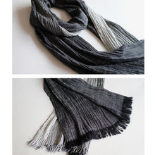 Load image into Gallery viewer, Soft Cotton Linen Vintage Raw Edge Shawl
