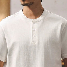 Load image into Gallery viewer, 250g Heavyweight Loose Fit Cotton Henley Shirt
