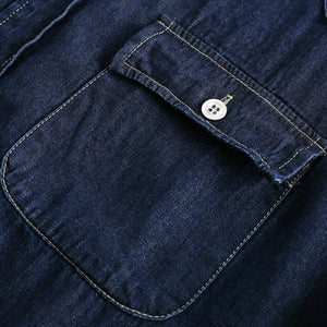 Denim Short-sleeved Loose Work Shirt