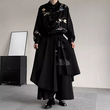 Load image into Gallery viewer, Irregular Retro Layered Draped Wide-leg Culottes
