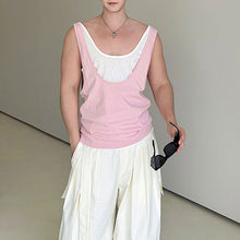 Load image into Gallery viewer, Contrast Color Layered Casual Sleeveless Vest
