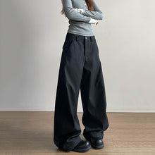 Load image into Gallery viewer, American Retro Loose Straight Pleated Scimitar Pants
