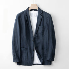 Load image into Gallery viewer, Japanese Linen Loose Casual Suit Jacket
