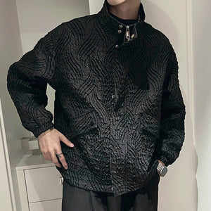 Slim Fit Crushed Flocked Jacket