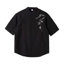 Load image into Gallery viewer, Loose Stand Collar Embroidered Shirt
