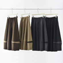 Load image into Gallery viewer, Color-blocked Wool Casual Tulip Skirt
