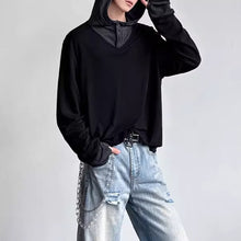 Load image into Gallery viewer, American Color-blocked Hooded T-shirts
