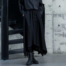 Load image into Gallery viewer, Drape Solid Color Irregular Culottes Hakama Pants
