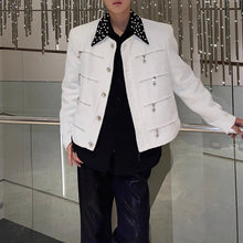Load image into Gallery viewer, Heavy-duty Multi-zip Sequined Tweed Jacket
