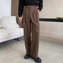 Load image into Gallery viewer, Pleated Straight-leg Woolen Loose Trousers
