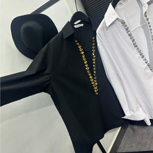 Load image into Gallery viewer, Deep V-neck Loose-fitting Sequin Shirt
