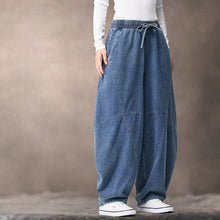Load image into Gallery viewer, Women's Heavyweight Loose Cross Front Denim Kimono Cardigan Lantern Pants Two-piece Set
