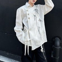 Load image into Gallery viewer, Bamboo Butterfly Lapel Jacquard Shirt

