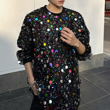 Load image into Gallery viewer, Crew Neck Colorful Sequined Sweatshirt
