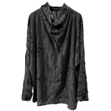 Load image into Gallery viewer, Loose-fit Distressed High-neck T-shirt
