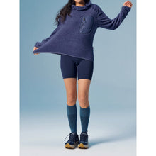 Load image into Gallery viewer, Fluffy Fleece Contrast Zipper Chest Pocket High Neck Hooded Pullover
